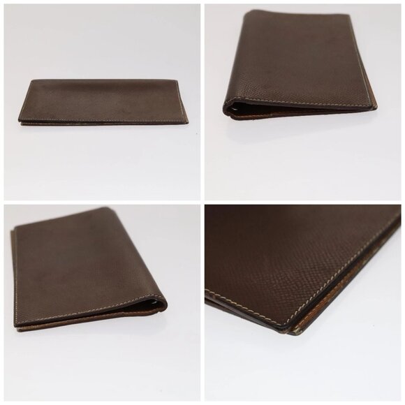 HERMES Day Planner Cover Leather 3 Set Black Brown gray Auth bs21520 - Picture 14 of 15